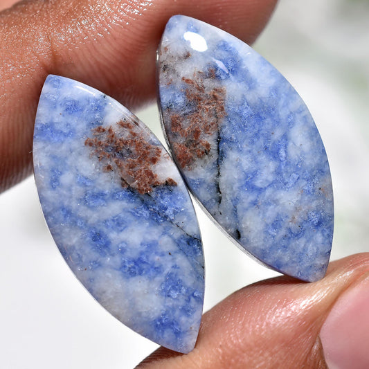 Beautiful Blue Sodalite Matching Pair, Fancy Sodalite Gemstone Pair