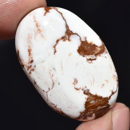 Wild Horse Cabochon - Smooth Oval Shaped Magnesite Gemstone for Jewelry, Polished Loose StonCabs, Wholesale Loose Stones For Pendant Making