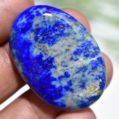 Natural Blue Lapis Lazuli Cabochon - Oval Flat Back Stone for Jewelry Making