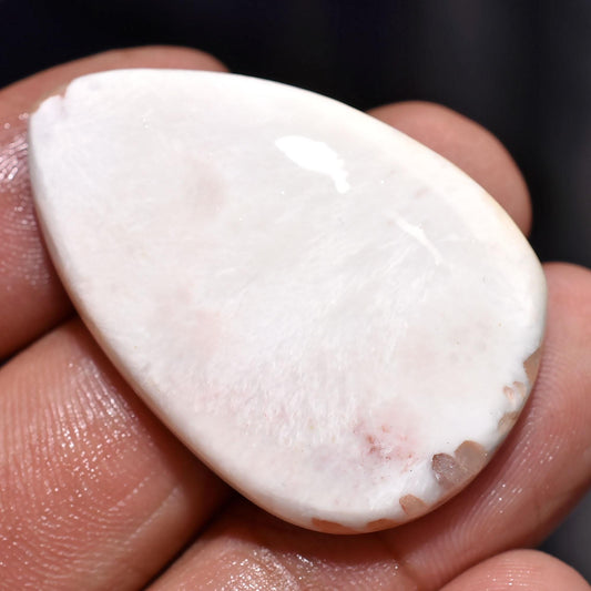 Peach Scolecite Cabochon - Pear Shaped Smooth Flat Back Crystals