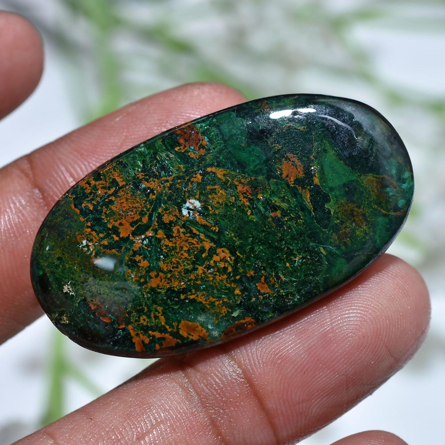 Attractive Chrysocolla Cabochons - Oval Smooth Gemstone for Jewelry | Wholesale Polished Gems