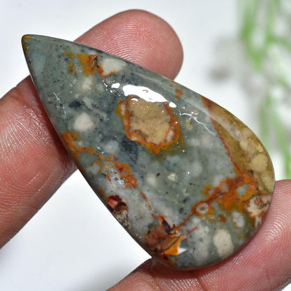 Natural Maligano Jasper Cabochon - Teardrop Polished Loose Gemstone