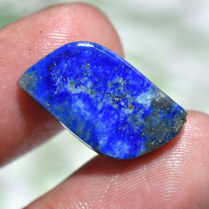 Blue Lapis Crystal Pendant - Fancy Shaped Gemstone with Cloud Texture | Wholesale Flatback Cabochon