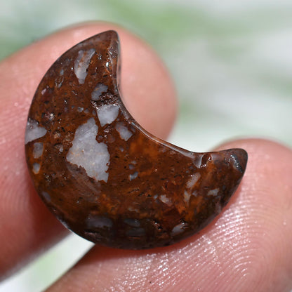 Unique Brown Crescent Moon Cabochon - Gemstone for Jewelry & Gifts | Wholesale Half Moon Stone