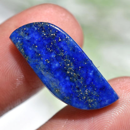 Blue Lapis Crystal Pendant – Silver Textured Lapis Cabochon for Jewelry