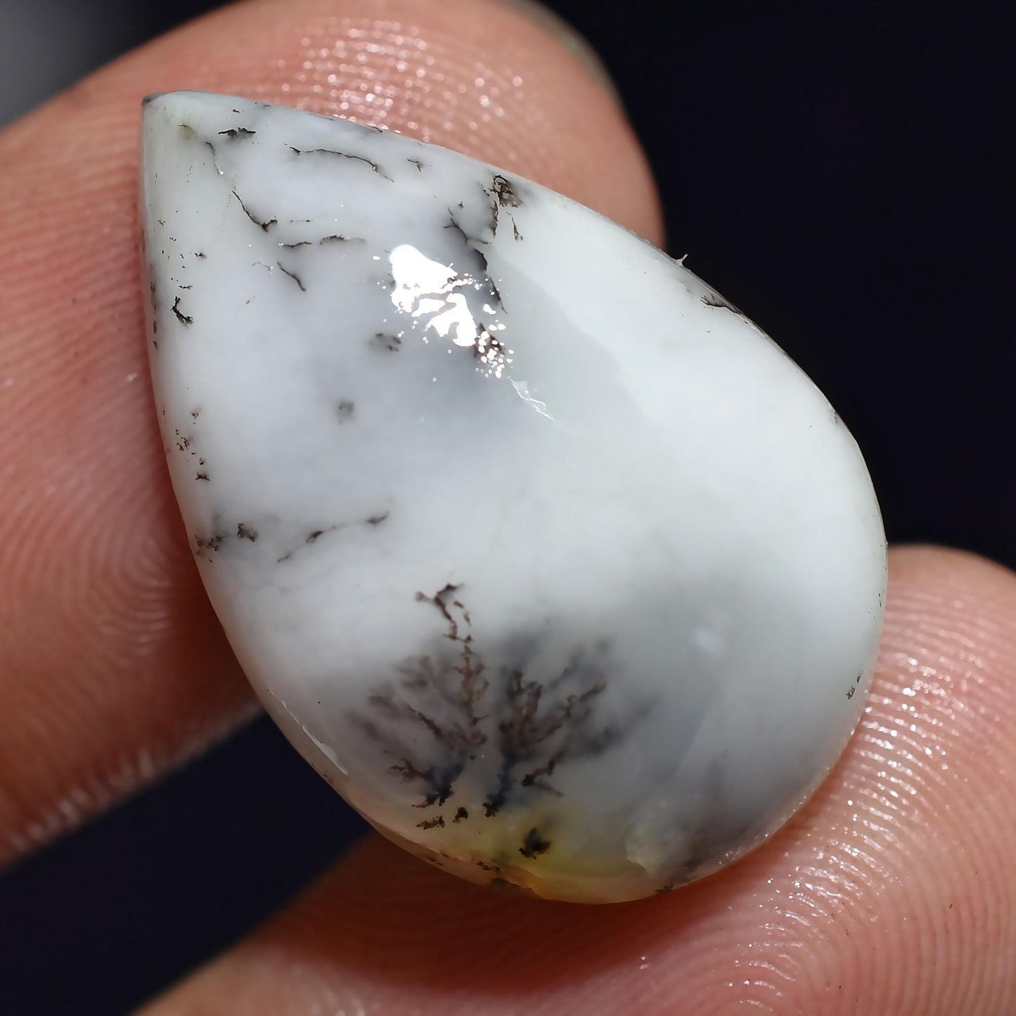 Natural Dendrite Opal Cabochon - Large Dendritic Opal, Mixed Shape Loose Stone