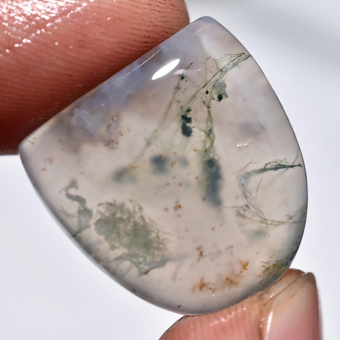 Designer Moss Agate Cabochon – Indonesian Moss Agate Gemstone for Pendant Jewelry