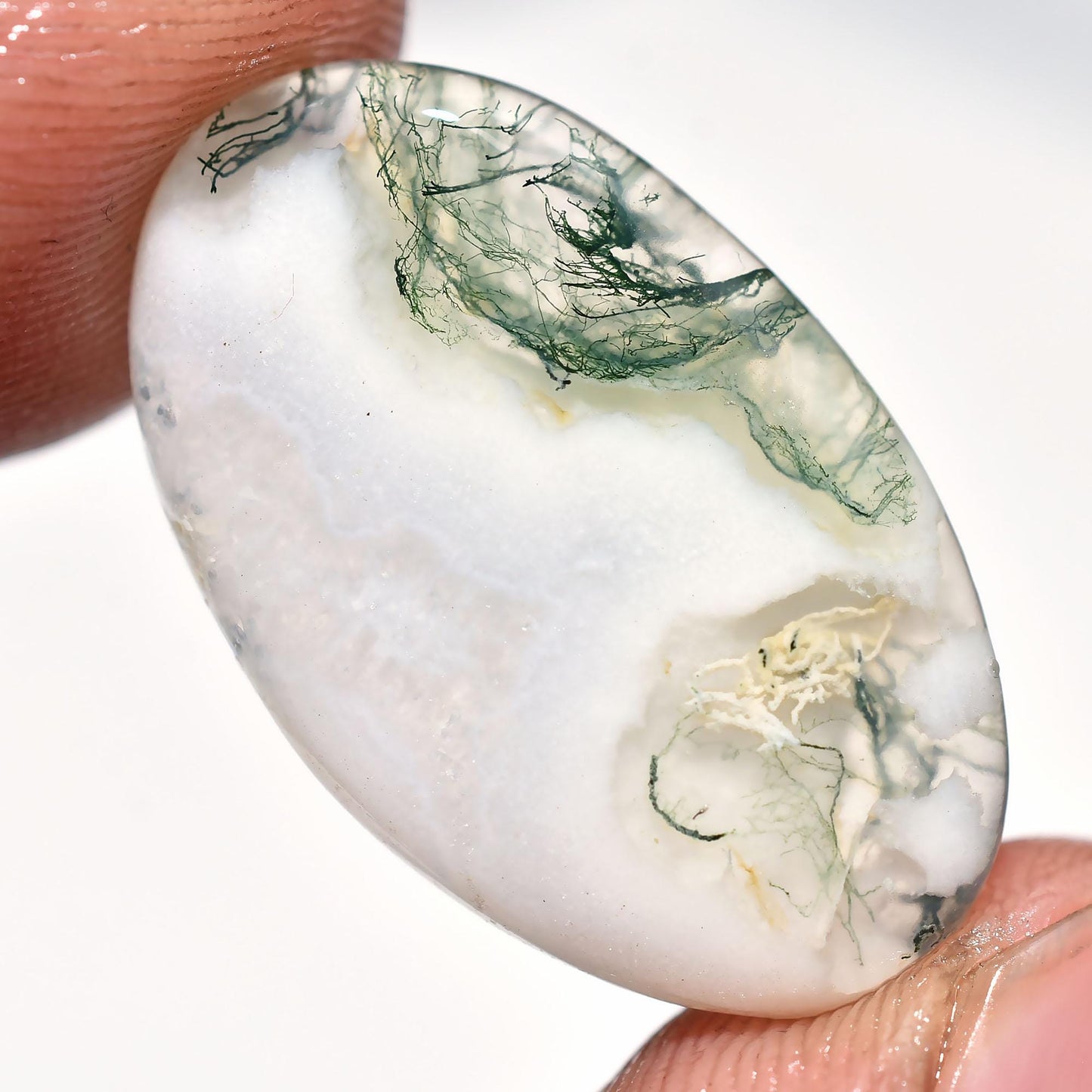 Designer Moss Agate Cabochon – Indonesian Moss Agate Gemstone for Pendant Jewelry