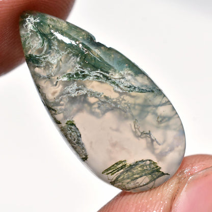 Designer Moss Agate Cabochon – Indonesian Moss Agate Gemstone for Pendant Jewelry