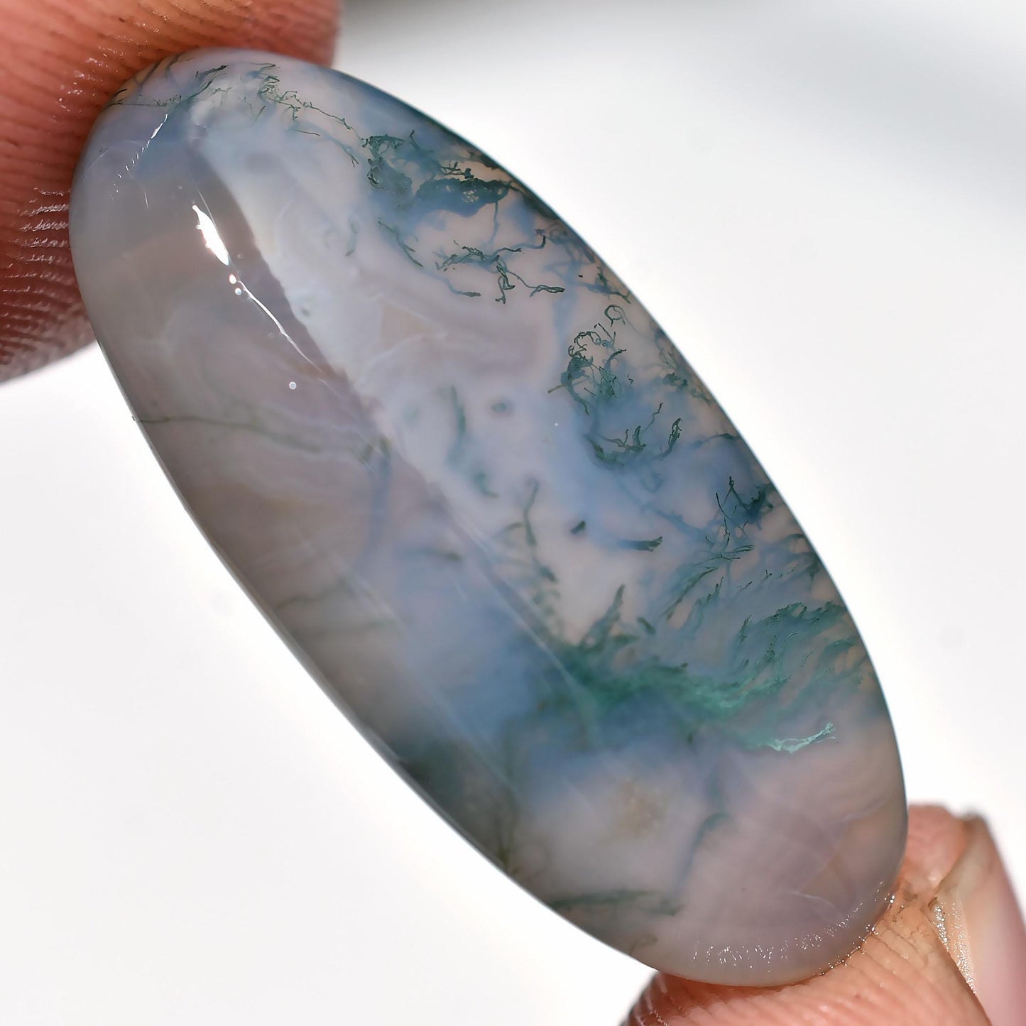 Designer Moss Agate Cabochon – Indonesian Moss Agate Gemstone for Pendant Jewelry