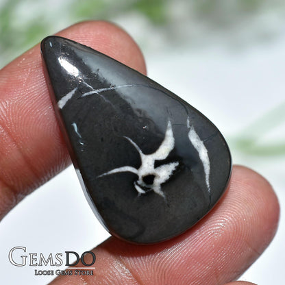 Natural Dragon Septarian Cabochon – Flatback Oval Gemstones for Jewelry