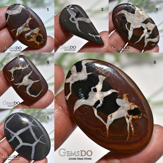 Natural Brown Septarian Nodule - Smooth Dragon Stone for Pendants & Jewelry