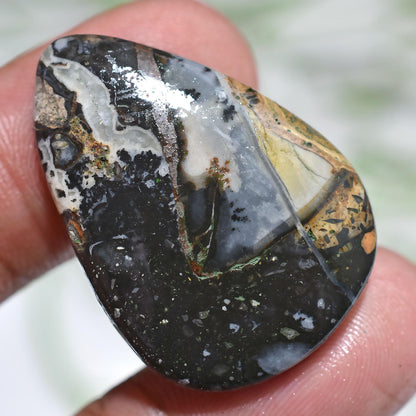 Natural Maligano Jasper Gemstone Cabochon - Loose Cabochons for Jewelry Making & Healing Stones