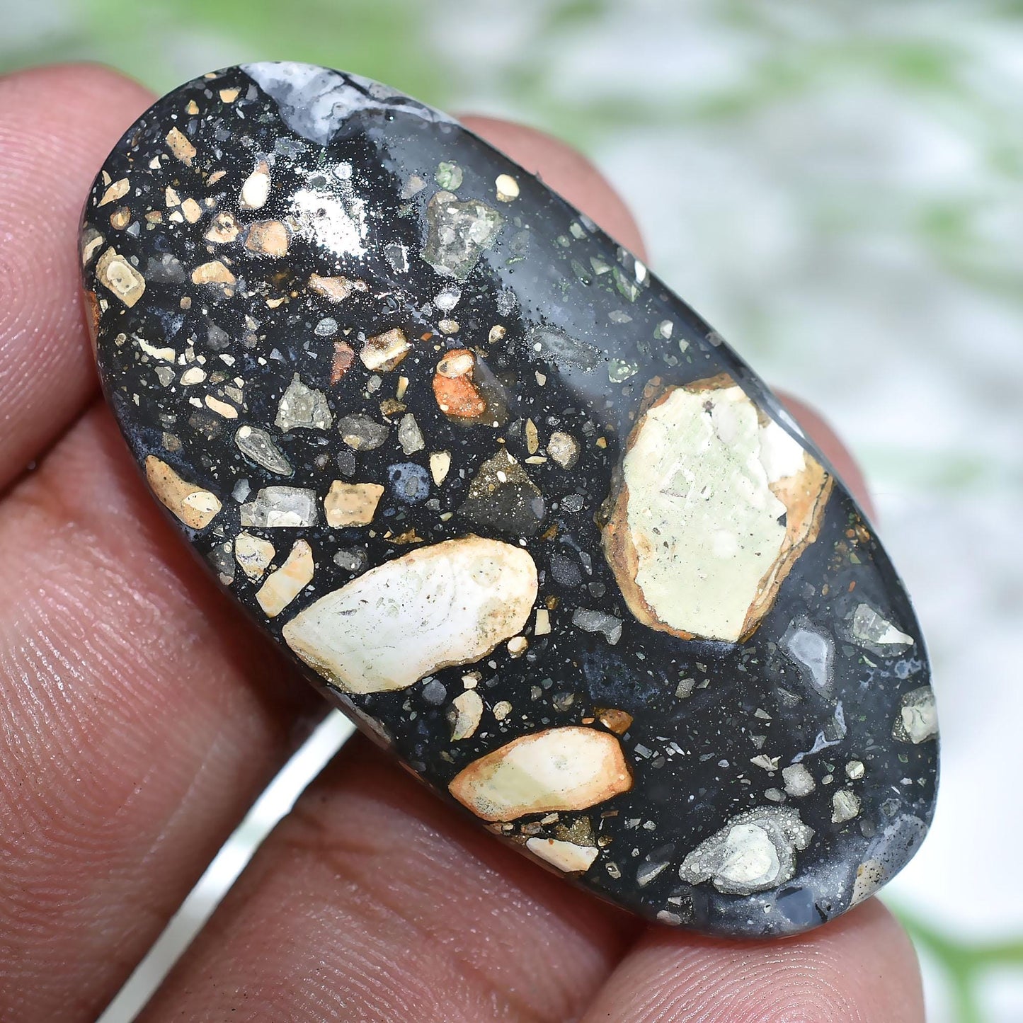 Natural Maligano Jasper Gemstone Cabochon - Loose Cabochons for Jewelry Making & Healing Stones